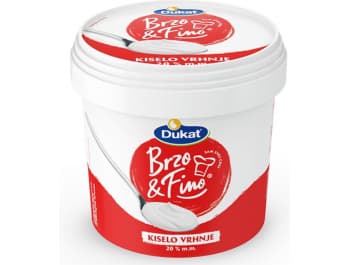 Dukat Brzo & Fino Zakysaná smetana 20% m.m. 900 g