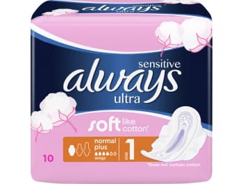 Always ultra sensitive higjenski ulošci normal plus 10 kom